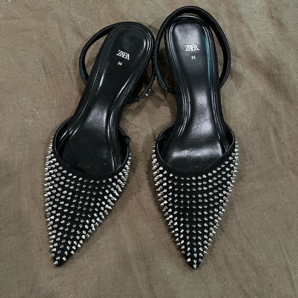 Studded Slingbacks